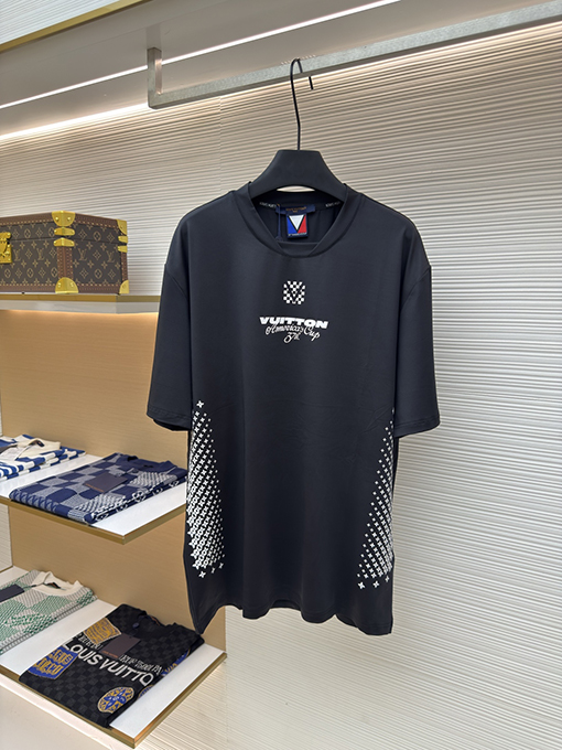 ルイヴィトンスーパーコピー ファッション白墨パーマ半袖Tシャツ