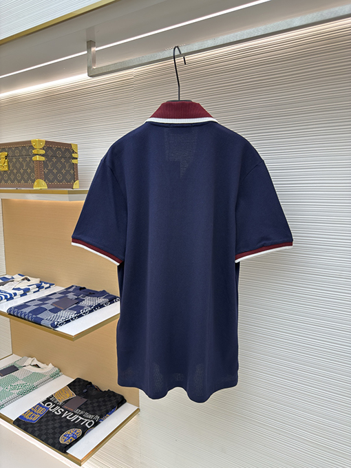 グッチ ファッションの衝突色の刺繍文字半袖Tシャツ