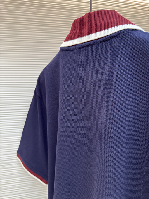 グッチ ファッションの衝突色の刺繍文字半袖Tシャツ