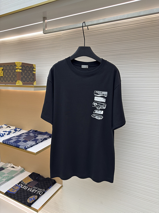 ディオール ファッション植毛ロゴ半袖Tシャツ