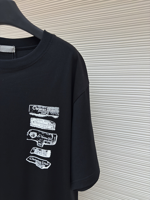 ディオール ファッション植毛ロゴ半袖Tシャツ