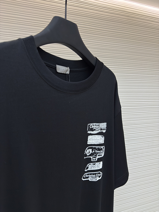 ディオール ファッション植毛ロゴ半袖Tシャツ