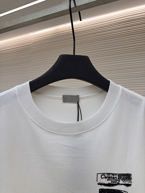 ディオール ファッション植毛ロゴ半袖Tシャツ