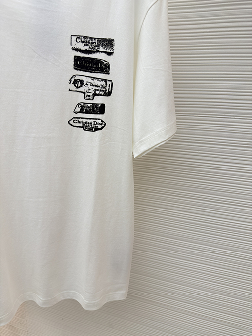 ディオール ファッション植毛ロゴ半袖Tシャツ
