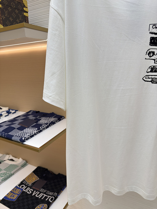 ディオール ファッション植毛ロゴ半袖Tシャツ