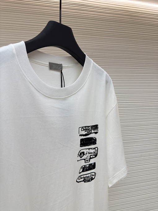 ディオール ファッション植毛ロゴ半袖Tシャツ