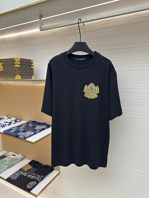 ルイヴィトンスーパーコピー ファッション金糸子犬章仔半袖Tシャツ