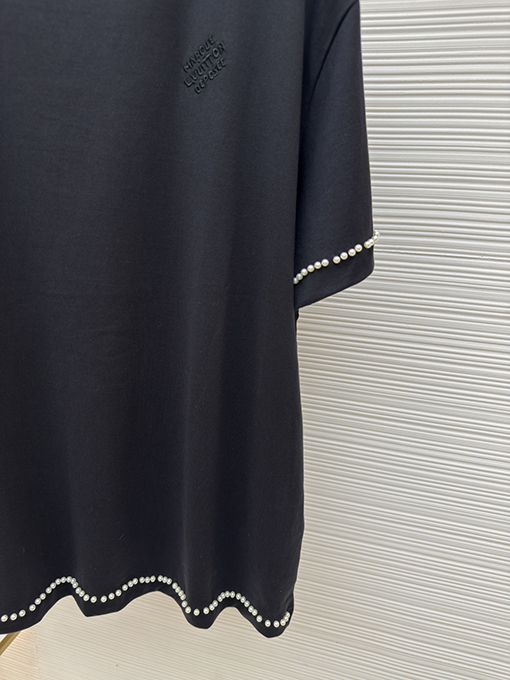 ルイヴィトン パールライン刺繍半袖Tシャツ