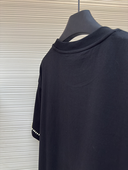 ルイヴィトン パールライン刺繍半袖Tシャツ