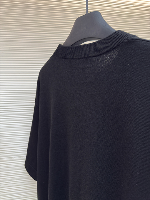 ルイヴィトンコピー ポケット刺繍ビーズニット半袖Tシャツ
