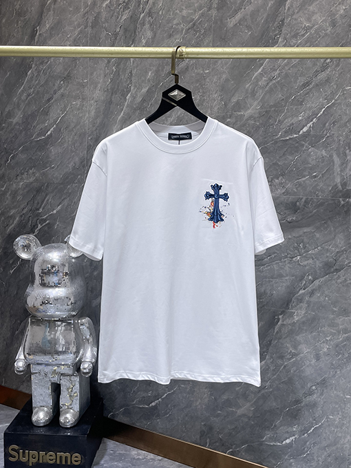 クロムハーツ ファッションクロス馬蹄スプラッシュ半袖Tシャツ