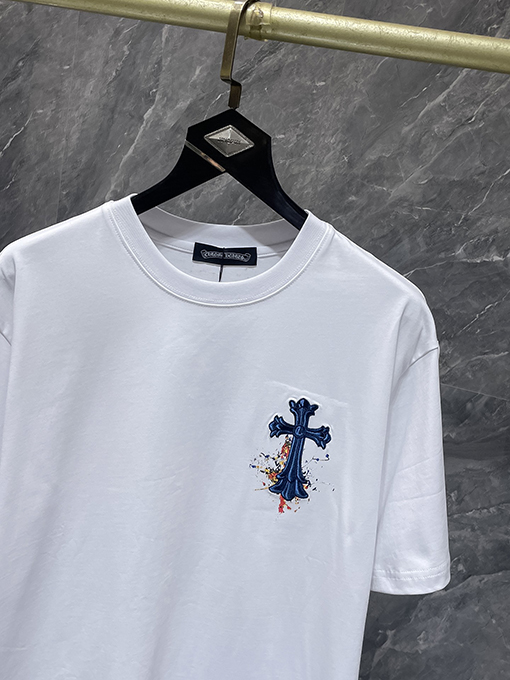 クロムハーツ ファッションクロス馬蹄スプラッシュ半袖Tシャツ