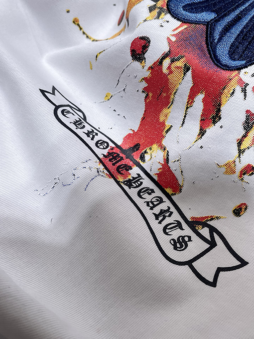 クロムハーツ ファッションクロス馬蹄スプラッシュ半袖Tシャツ