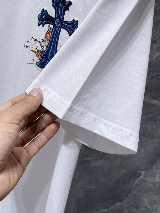 クロムハーツ ファッションクロス馬蹄スプラッシュ半袖Tシャツ