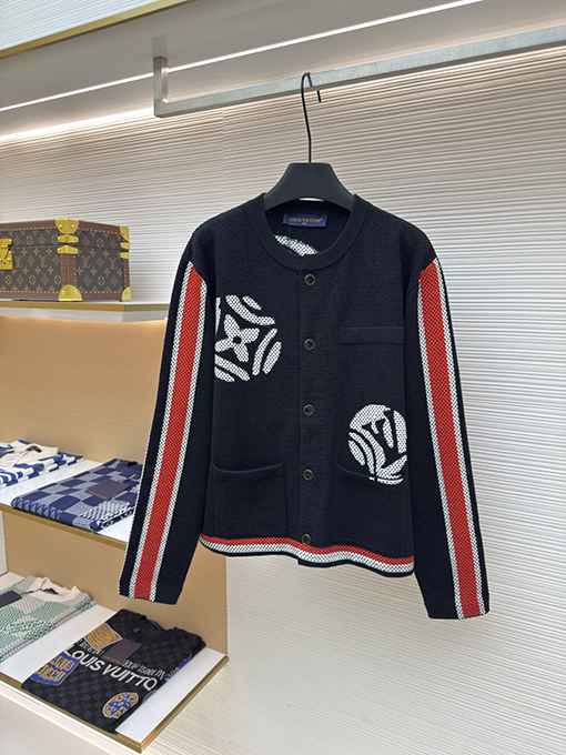 ルイヴィトン Nigo スタイリッシュな水玉柄ニットカーディガン