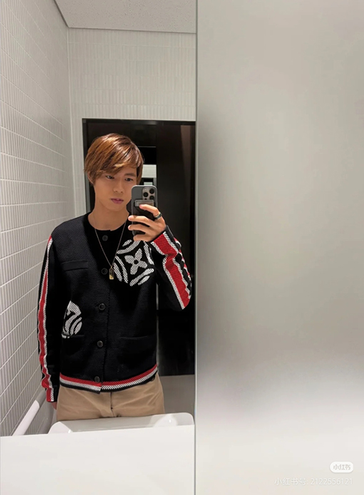 ルイヴィトン Nigo スタイリッシュな水玉柄ニットカーディガン