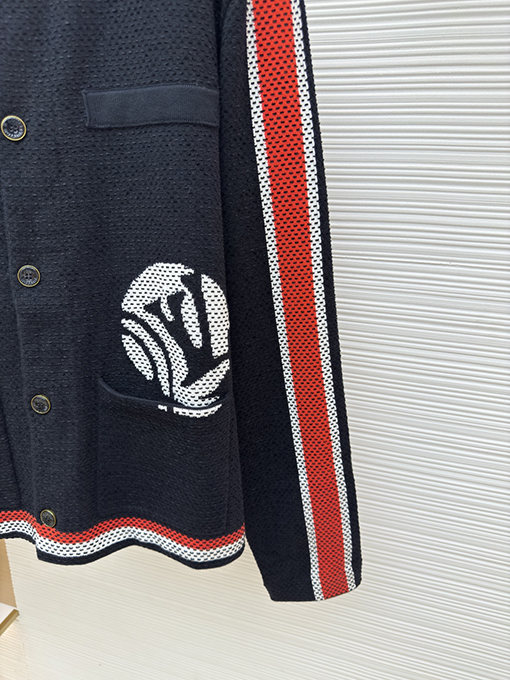 ルイヴィトン Nigo スタイリッシュな水玉柄ニットカーディガン