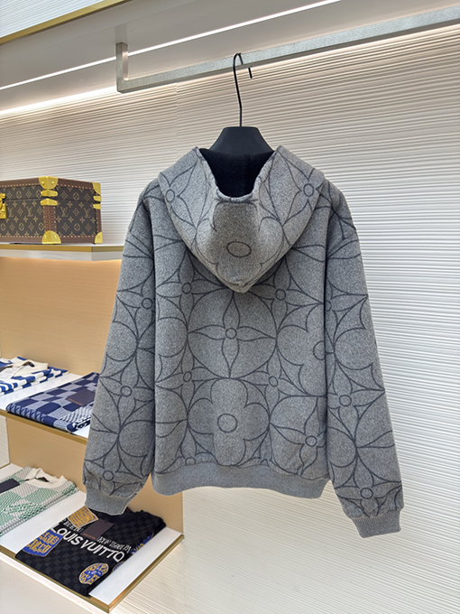 ルイヴィトン ファッションサークルフラワー両面ウールコート