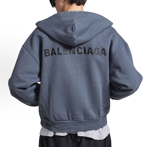 バレンシアガコピー Balenciaga ファッション古い刺繍ジッパーパーカー