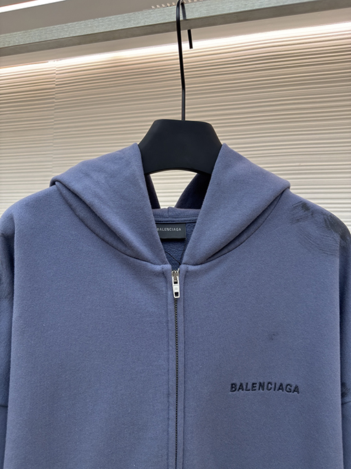 バレンシアガコピー Balenciaga ファッション古い刺繍ジッパーパーカー