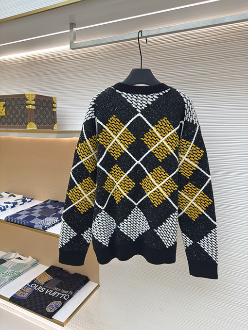 ルイヴィトン ファッションチェックボードチェックニットセーター