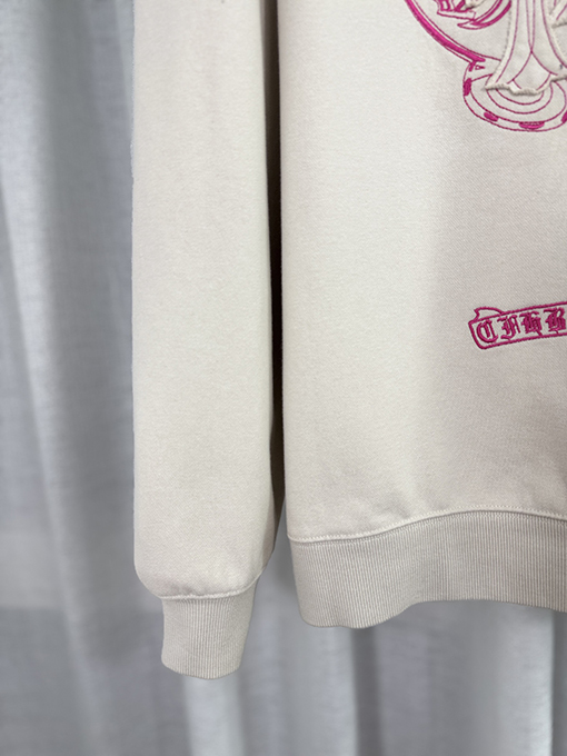 クロムハーツ ウォッシュパッチ刺繍レーザーパッチダイヤモンドフード付きジッパーパーカー