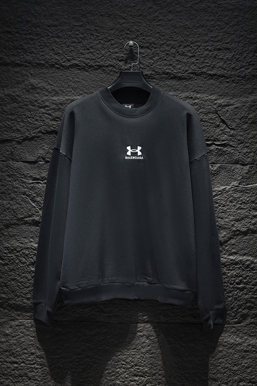 バレンシアガコピー Balenc1aga ファッション英語のアルファベットコラボクルーネックパーカー
