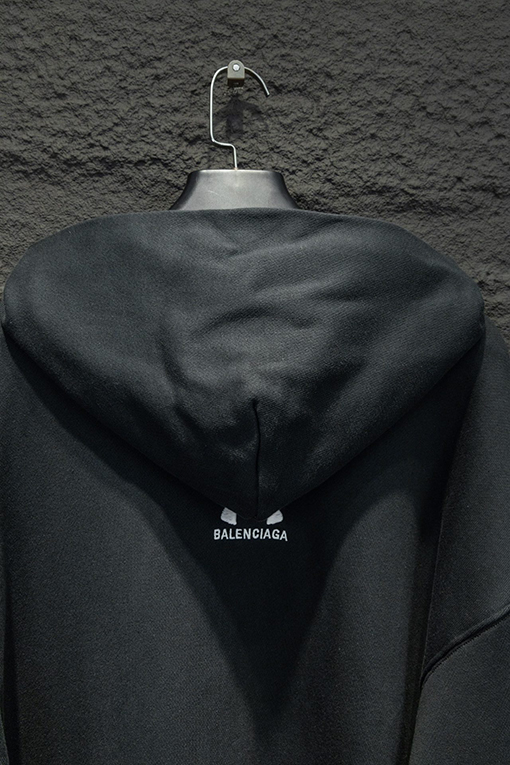 バレンシアガ Balenc1aga 英語コラボフード付きジッパーパーカー