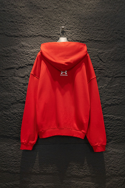 バレンシアガ Balenc1aga 英語コラボフード付きジッパーパーカー