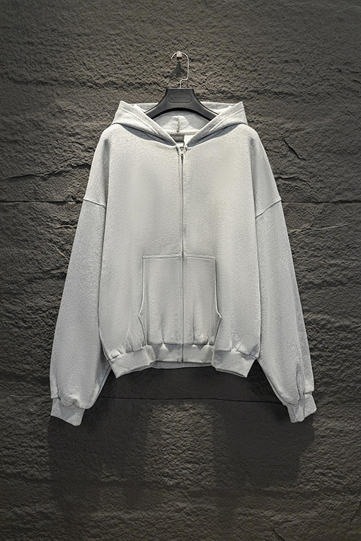 バレンシアガ Balenc1aga 英語ロゴ刺繍コラボレーションフード付きジッパーパーカー