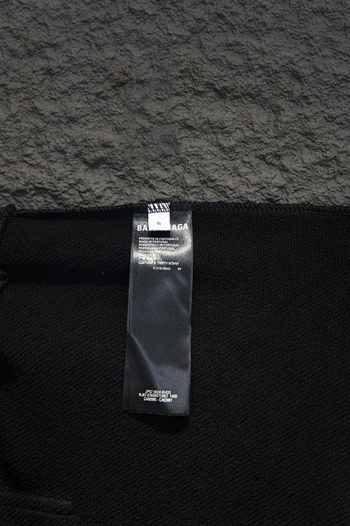 バレンシアガ Balenc1aga 英語ロゴ刺繍コラボレーションフード付きジッパーパーカー