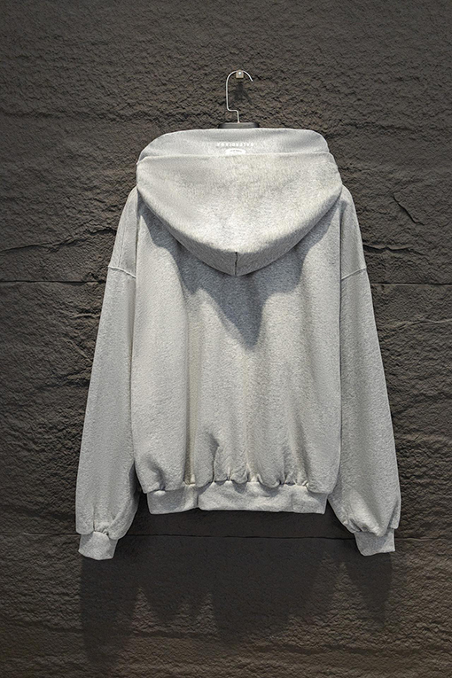 バレンシアガ Balenc1aga 英語ロゴ重工偽2点デザインコラボコレクションフード付きジッパーパーカー