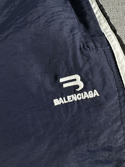 バレンシアガ パッチワークストライプ文字刺繍制服スウェットパンツ