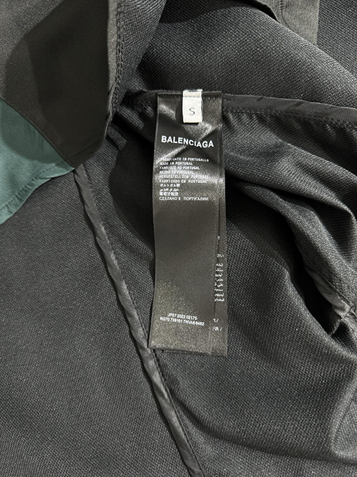 Adidas X Balenciaga コラボレーションクローバー文字刺繍ロゴトレンチコートシャツ