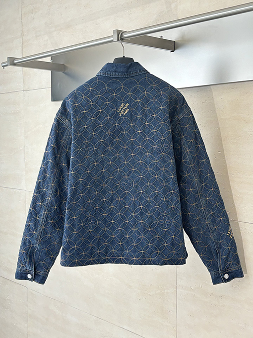 ルイヴィトン nigo コラボレーションブーツライン刺繍デニムコットンジャケット