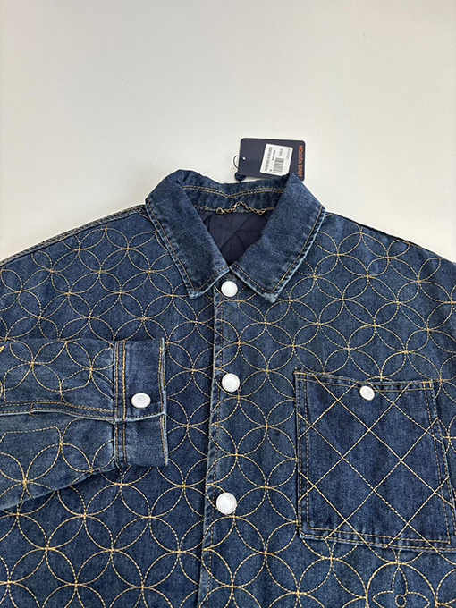 ルイヴィトン nigo コラボレーションブーツライン刺繍デニムコットンジャケット