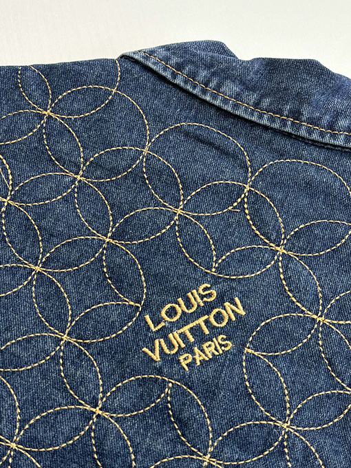 ルイヴィトン nigo コラボレーションブーツライン刺繍デニムコットンジャケット