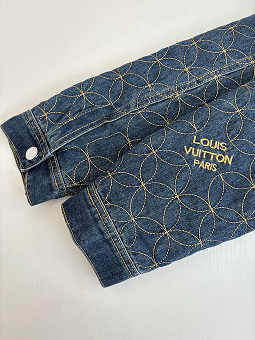 ルイヴィトン nigo コラボレーションブーツライン刺繍デニムコットンジャケット
