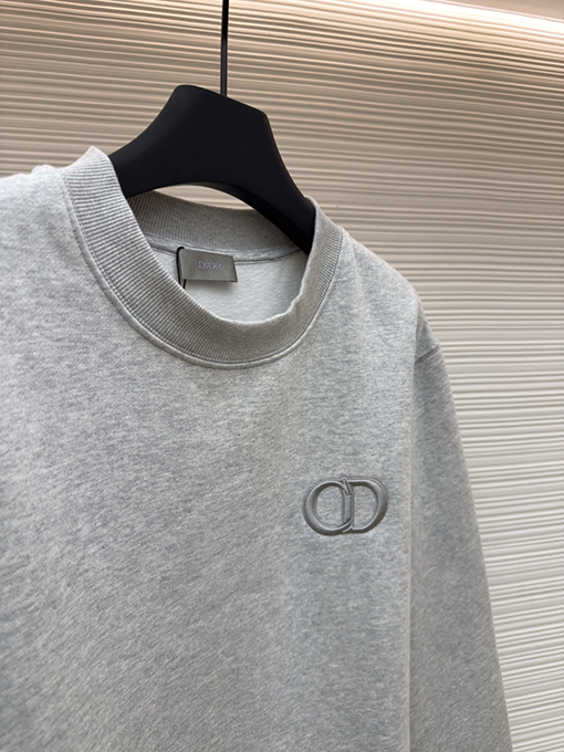 ディオールコピー CD ロゴ刺繍クルーネックパーカー