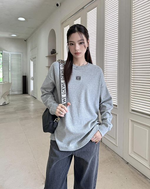ロエベ Loewe Anagram ファッション刺繍長袖シャツ