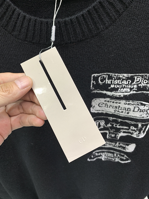ディオール Archives Labels 新しい標本刺繍ラウンドネックセーター