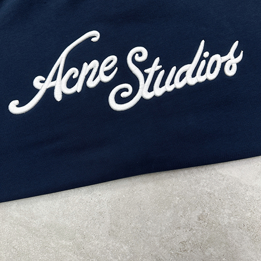 アクネストゥディオズ 刺繍ジッパーフリースパーカージャケット