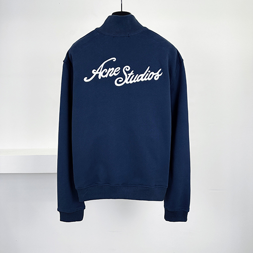 アクネストゥディオズ 刺繍ジッパーフリースパーカージャケット
