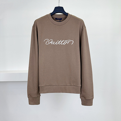 ルイヴィトン Louis Vuitton 手書き文字刺繍クルーネックパーカー