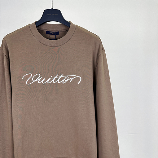 ルイヴィトン Louis Vuitton 手書き文字刺繍クルーネックパーカー