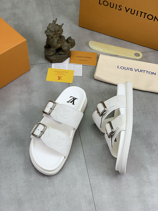 ルイヴィトン LV 新しい水染め牛里シリーズスリッパ