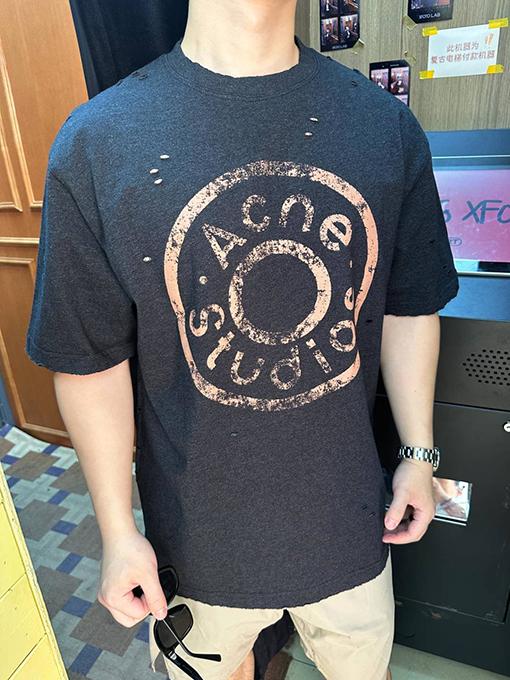 アクネストゥディオズ ファッション古着プリント半袖Tシャツ