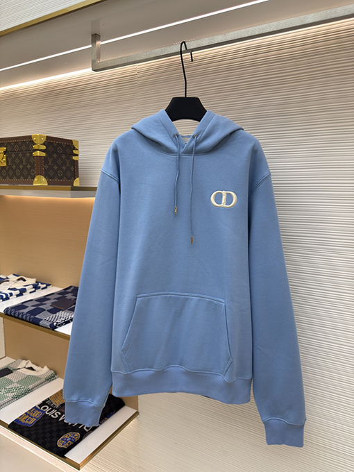 ディオールコピー ロゴ刺繍長袖パーカー