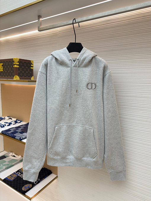 ディオールコピー ロゴ刺繍長袖パーカー
