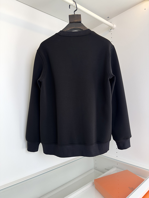 エルメス サドルネイルディテール刺繍クルーネックパーカー